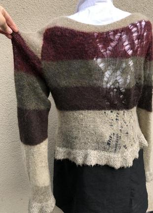 Ажурний пуловер,кофта,светр,мохер,вовна,люкс бренд,3 фото