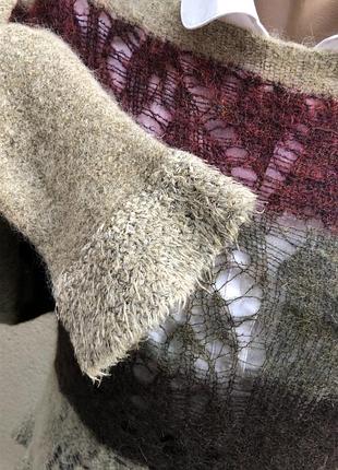 Ажурний пуловер,кофта,светр,мохер,вовна,люкс бренд,5 фото