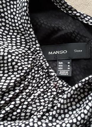 Черное платье в горошек mango3 фото