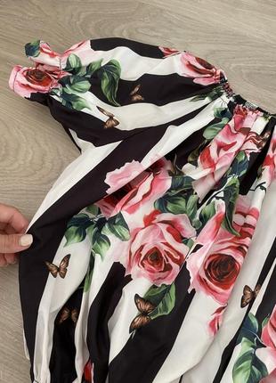 Летняя блуза с цветочным принтом6 фото