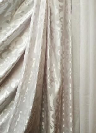 Штори з візерунком білого кольору, тканина для штор. 4