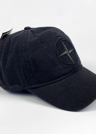 Кепка (бейсболка) stone island, размер м, цвет черный