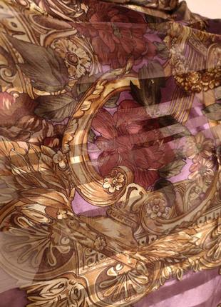 Шикарный шелковый палантин шарф франция /5132/7 фото
