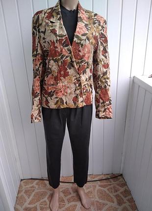 Жакет вінтаж льон