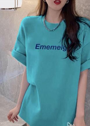 Бирюзовая футболка с надписью 👌