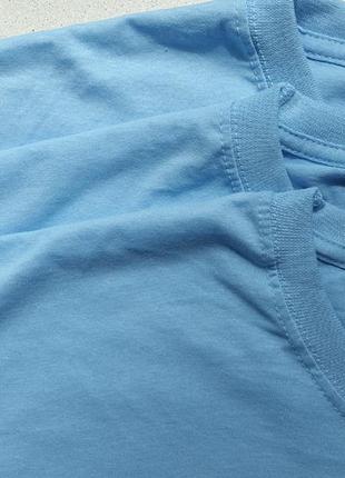 Женская футболка оверсайз светло голубая   классическая унисекс хлопковая6 фото