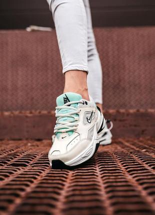 Кроссовки женские найк nike m2k tekno white light blue