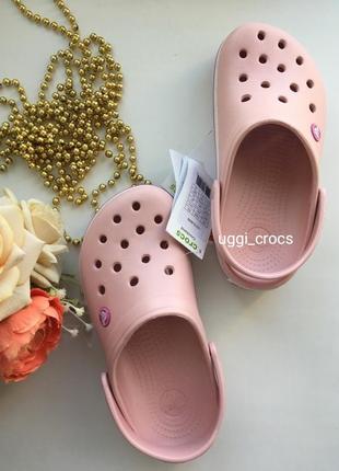 Crocs crocband pearl шльопанці крокси сабо крокс ніжно рожевий колір 36-40