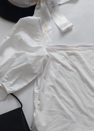 Крутая белая блуза топ с трендовыми рукавами в идеальном состоянии 🖤h&m🖤4 фото