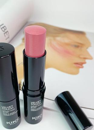Кремові рум'яна kiko milano velvet touch creamy stick blush. кіко мілано