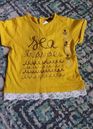 Футболка kiabi нова на 9 міс.