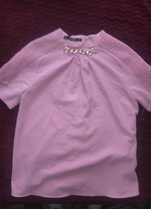 Розовая блуза от zara4 фото