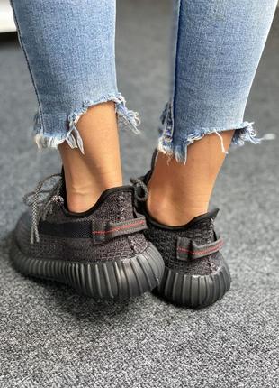 Жіночі кросівки adidas yeezy boost 350 black full reflective,кросівки адідас літні у сітку9 фото