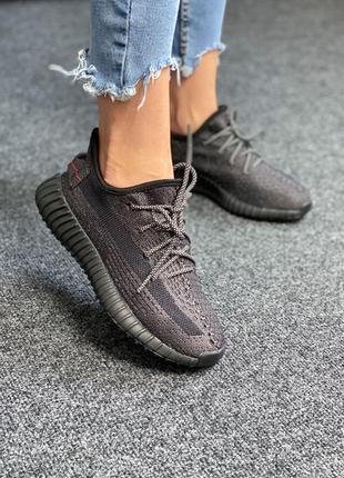 Женские кроссовки adidas yeezy boost 350 black full reflective,кроссовки адидас летние в сетку2 фото