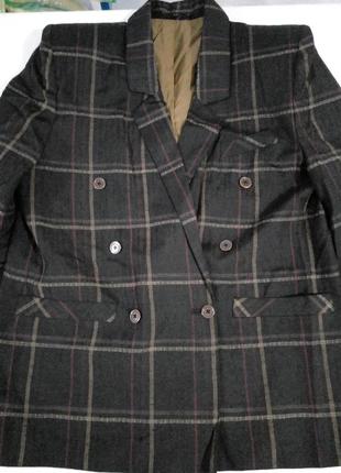 Винтажный пиджак жакет с мужского плеча унисекс5 фото