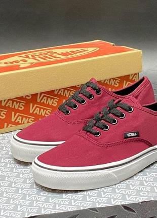 Летние мужские кроссовки-кеды vans🆕кеды ванс🆕бордовые текстильные кеды  унисекс3 фото