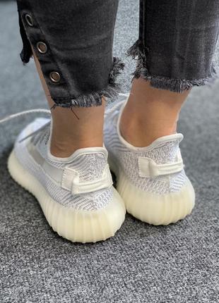 Женские кроссовки adidas yeezy boost 350 static full reflective, кроссовки адидас изи рефлективы5 фото