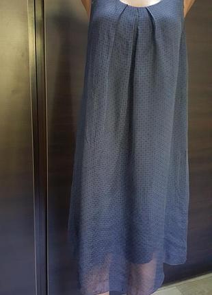 100% натур шелк!легчайшее шелковое платье "pura seta" размер 36-38 разм.