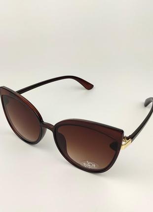 Женские солнцезащитные очки flyby «kitty» коричневая роговая оправа3 фото