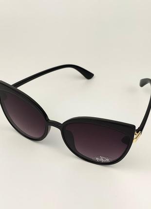 Женские солнцезащитные очки flyby «kitty» черная роговая оправа3 фото
