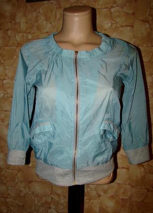 Коротенькая ветровка (тоненькая плащевка+трикотаж(р.s/m)