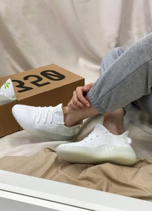 Женские белые кроссовки adidas yeezy boost 350 white crystal, кроссовки адидас изи изики 3509 фото