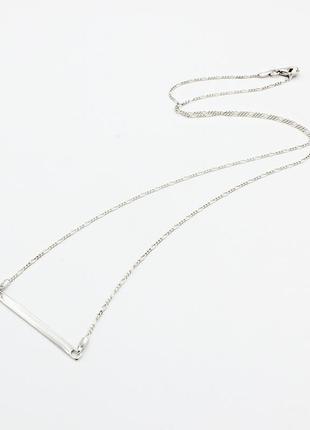 Колье серебряное палочка 2