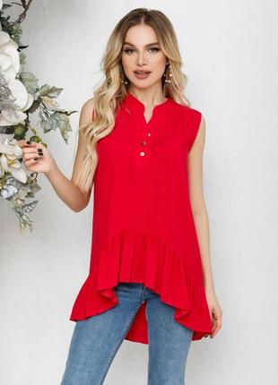 Малінова асиметрична блуза