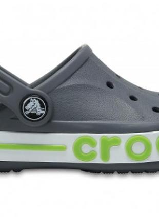 Крокси сабо crocs bayaband kids дитячі charcoal2 фото