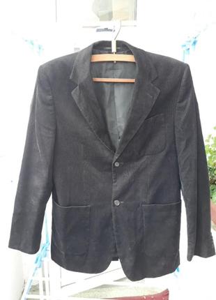 Пиджак вельветовый черный