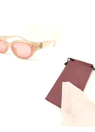 Солнцезащитные очки flyby «carolina» c розовой роговой оправой5 фото