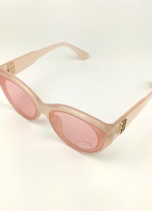 Солнцезащитные очки flyby «carolina» c розовой роговой оправой4 фото