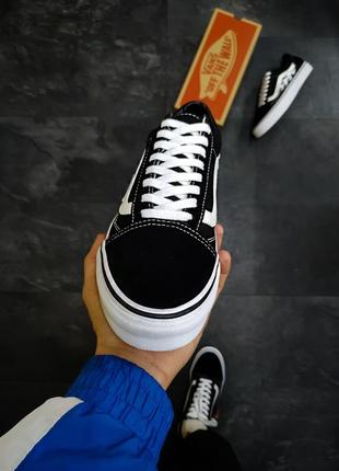 Кеды женские, мужские vans old skool fire черно-белые (ванс олд скул, вансы, кроссовки, унисекс)3 фото