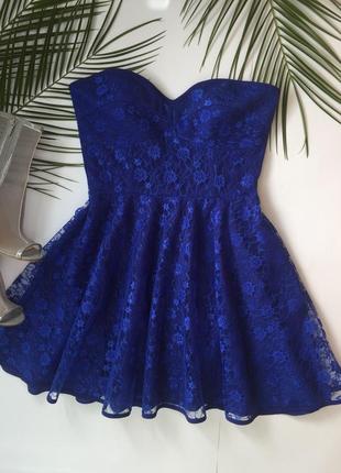 Синее кружевное платье cupid wardrobe ♥️