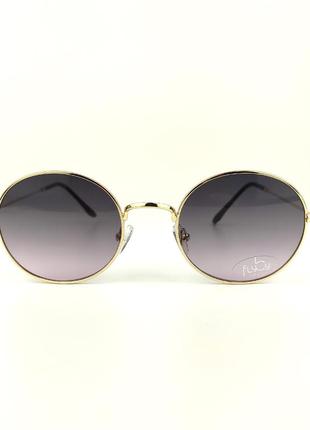 Солнцезащитные очки flyby «lolipop» с золотой металлической оправой4 фото