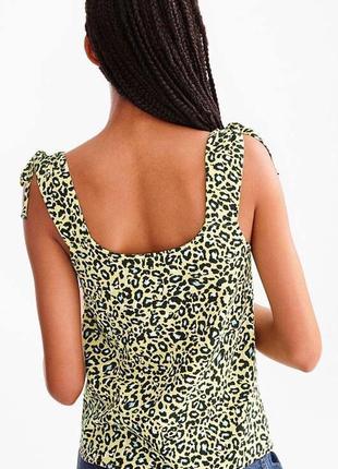 Майка на широких лямочках топ леопард футболка распродажа2 фото