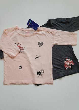Футболки футболка набір 2 шт, сад 86-92 lupilu на дівчинку набір на дівчинку