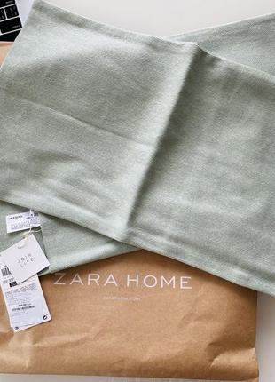 Zara home однотонный хлопковый чехол для декоративной подушки 30х50 см4 фото