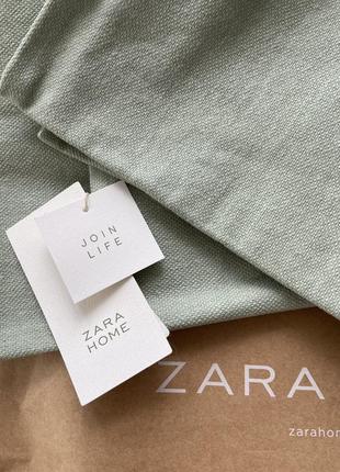Zara home однотонный хлопковый чехол для декоративной подушки 30х50 см2 фото