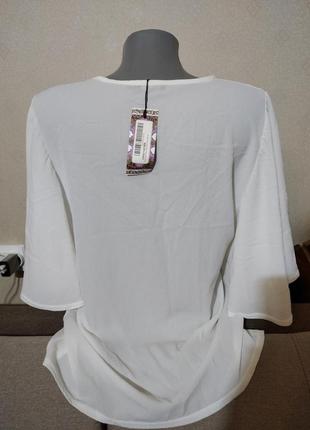 Ошатна біла блуза boohoo uk16,євро 44, наш 48/503 фото