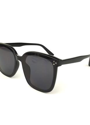 Солнцезащитные очки «grand» в черной роговой оправе с черной линзой2 фото