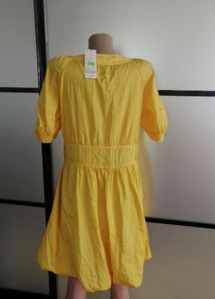 Яркое желтое платье м-л-хл2 фото