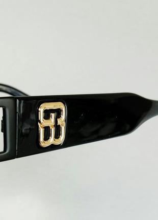 Gentle monster очки унисекс солнцезащитные модные узкие овальные черные в черной металлической оправе9 фото