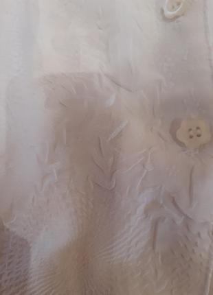 Блуза біла жакард.3 фото