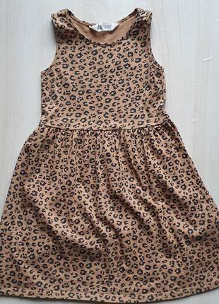 Сарафан платье h&m леопардовый принт 6-8 122-1283 фото