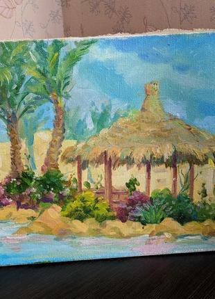 Картина маслом живопис на полотні пейзаж єгипет яскравий ручний розпис2 фото