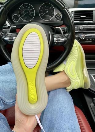 Прекрасные женские кроссовки nike air max 720 лимонные жёлтые9 фото