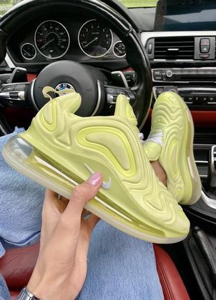 Прекрасные женские кроссовки nike air max 720 лимонные жёлтые1 фото