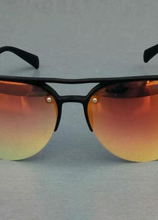 Очки в стиле prada капли унисекс солнцезащитные оранжевые зеркальные2 фото