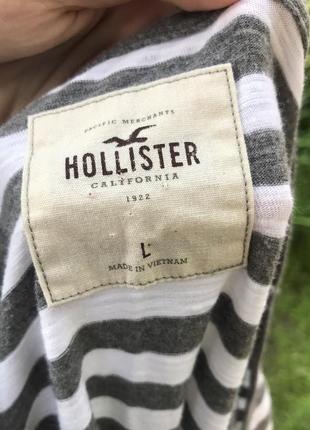 Кофта в полоску hollister серая8 фото